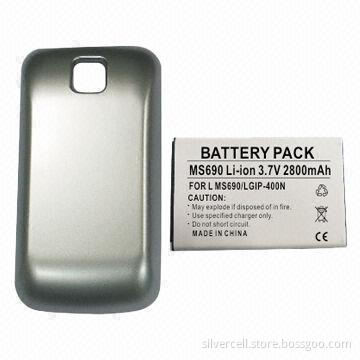 Smartphone Battery for L G MS690 with 2,800mAh Protection Against Over-heating and Short-circuit